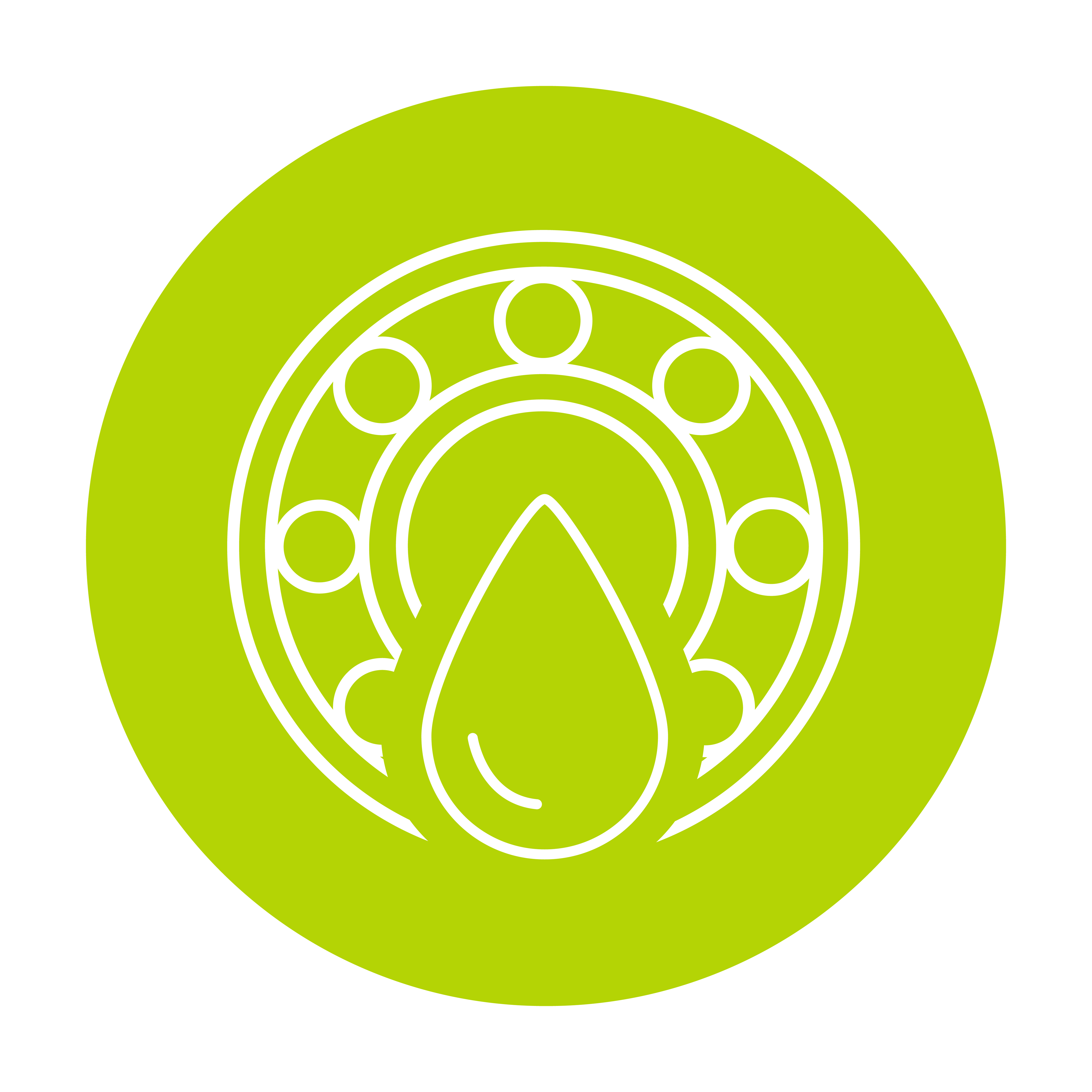 Açık yeşil renkte gres simgesi