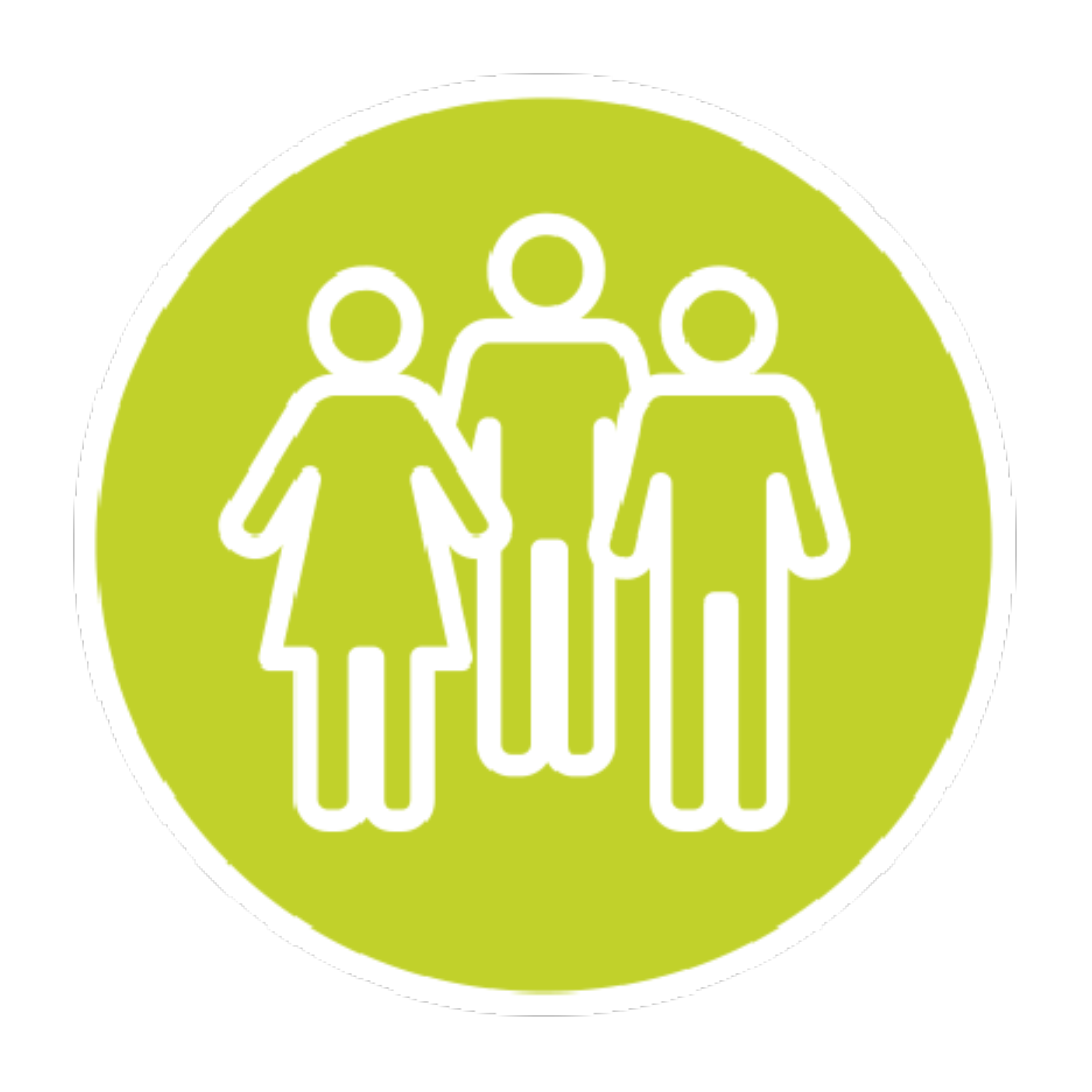 Birlikte duran üç kişinin çizimi