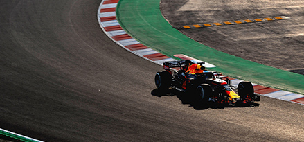 Racing car on track