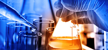 lab oil blue gold